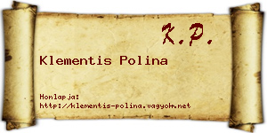 Klementis Polina névjegykártya